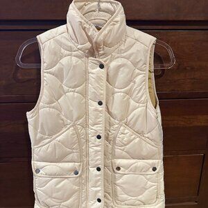NWT J Crew Quilted Signature Primaloft Excursion vest, Cream, size XXS